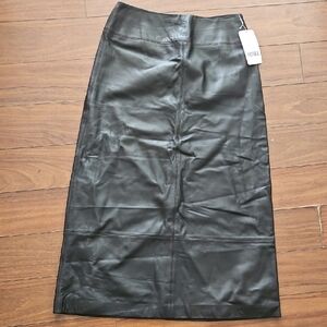 Carlisle Choclate Brown  Leather Skirt